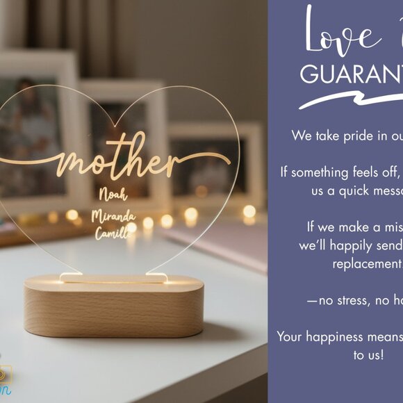 Mother’s Day Personalized Night Light | Custom Gift for Mom, Nana & Grandma - Picture 6 of 8